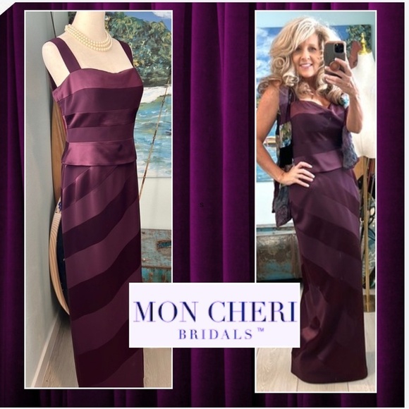 🍷Montage Mon Cherie, Stunning Formal Gown, Elegant, Classic & Timeless, Size 12 - Picture 1 of 10